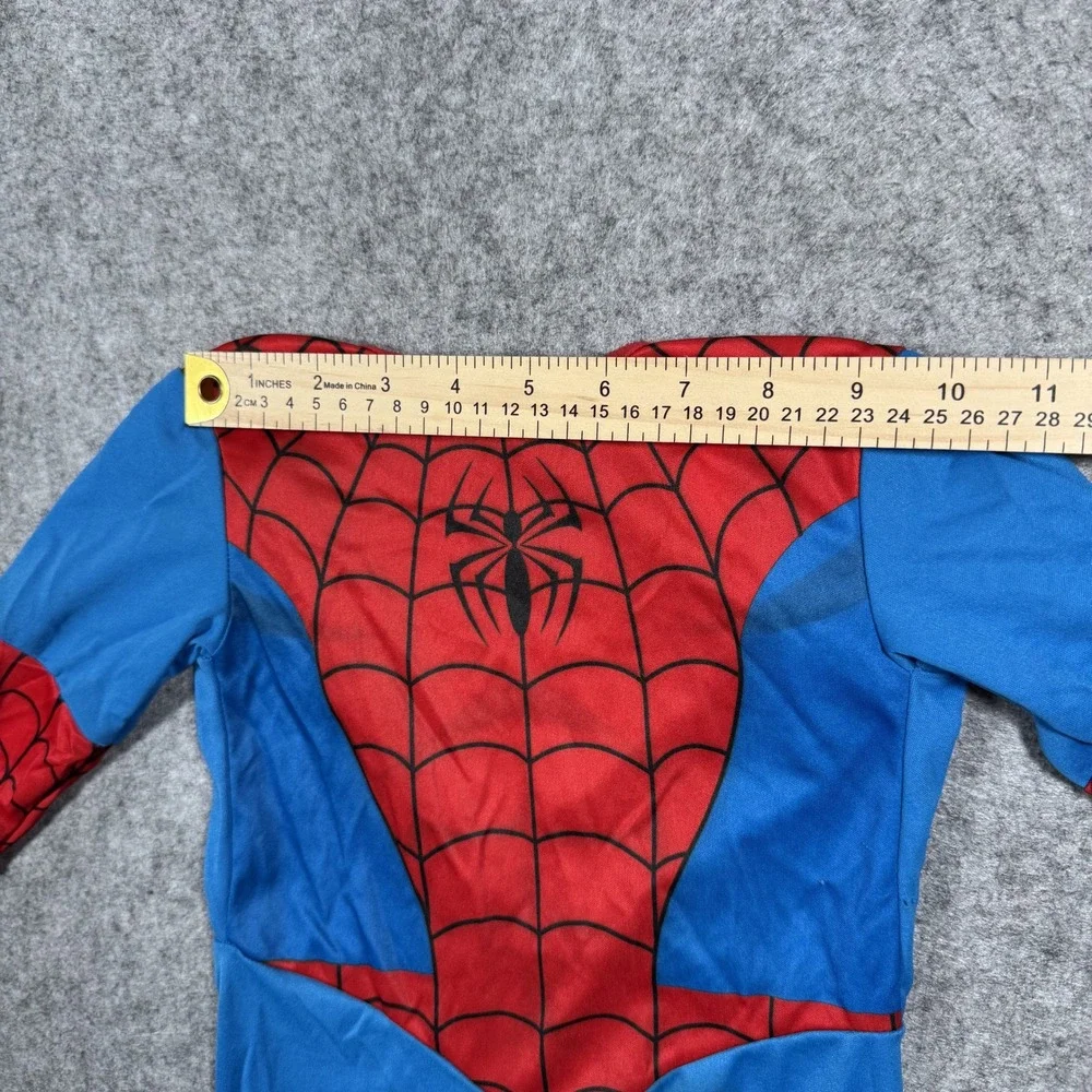 Disguise Marvel Spider-Man Costume Jumpsuit 2T Blue Red Web Pattern Polyester